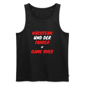 Nüchtern und Fahrer - Männer Premium Bio Tank Top - Schwarz - Vorne - Michal (187cm)