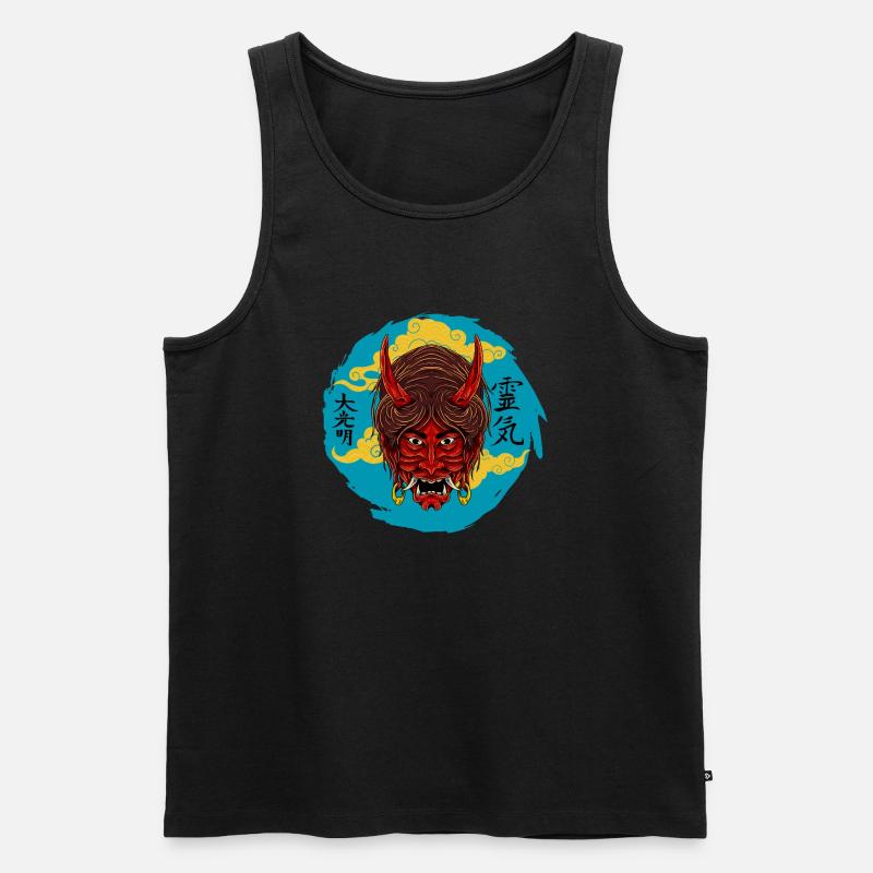 The Devil At Night - Männer Premium Bio Tank Top - Schwarz