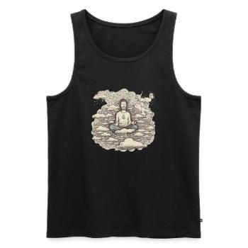 Mindfulness - Men's Premium Organic Tank Top - black - Front - AI Model Male 178 light (178cm)