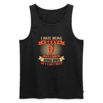 Scuba diver - Men's Premium Organic Tank Top - black - Front - AI Model Male 178 light (178cm)
