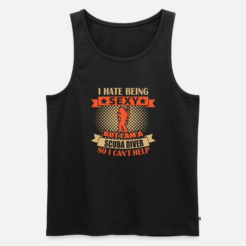 Scuba diver - Männer Premium Bio Tank Top - Schwarz