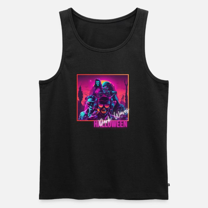 Dark Waves - Männer Premium Bio Tank Top - Schwarz