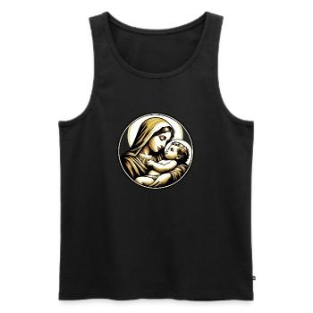 Jesus and Mary - Men's Premium Organic Tank Top - black - Front - Michal (187cm)
