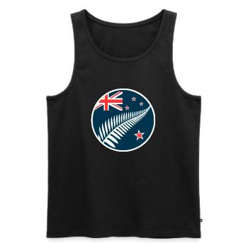 Nouvelle-Zélande Aotearoa Kiwi 5 - Débardeur bio Premium Homme - noir - Devant - Michal (187cm)