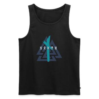 Soul of the North - Men's Premium Organic Tank Top - black - Front - Michal (187cm)
