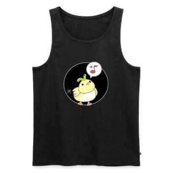 Vogel koreanisch - japanischer Stil 02 - Männer Premium Bio Tank Top - Schwarz - Vorne - AI Model Male 178 light (178cm)