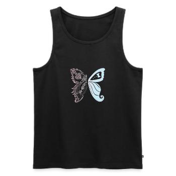 Bride and groom as butterflies - Men's Premium Organic Tank Top - black - Front - AI Model Male 178 light (178cm)