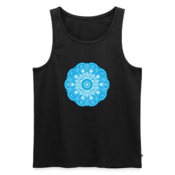 Mandala - Männer Premium Bio Tank Top - Schwarz - Vorne - Michal (187cm)