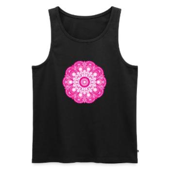 Mandala - Männer Premium Bio Tank Top - Schwarz - Vorne - Michal (187cm)