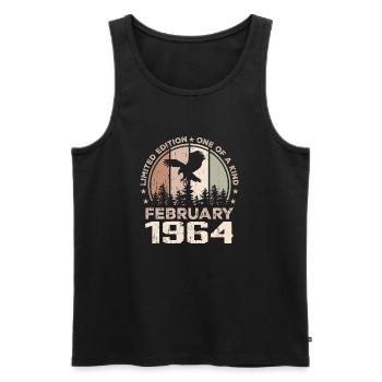 Incomparable since February 1964, 60th Anniversary - Men's Premium Organic Tank Top - black - Front - Michal (187cm)