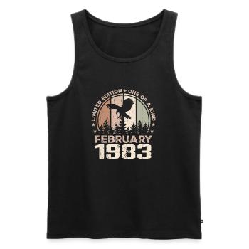 Unvergleichlich seit Februar 1983, 41. Jahrestag - Männer Premium Bio Tank Top - Schwarz - Vorne - Michal (187cm)