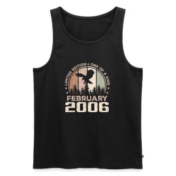 Incomparable since February 2006, 18th Anniversary - Men's Premium Organic Tank Top - black - Front - Michal (187cm)