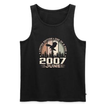 Geschenk zum 17. Geburtstag, 17. Jubiläum, Stil - Männer Premium Bio Tank Top - Schwarz - Vorne - AI Model Male 178 light (178cm)