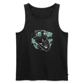 Bobber // Custom // Motorcycle - Men's Premium Organic Tank Top - black - Front - AI Model Male 178 light (178cm)