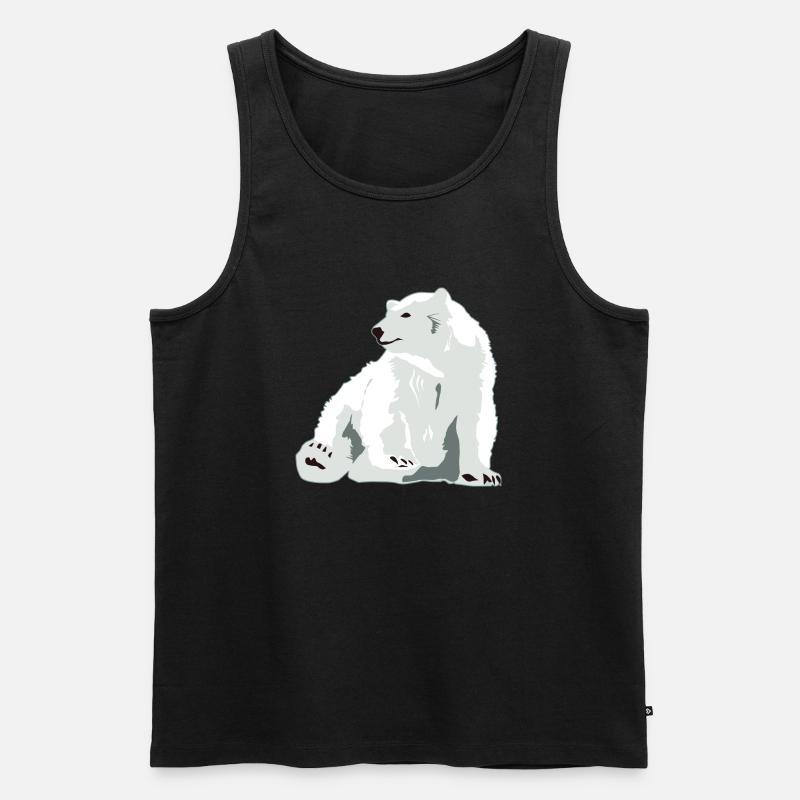 Eisbär - Männer Premium Bio Tank Top - Schwarz