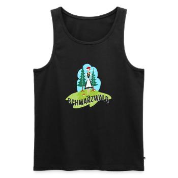 Black Forest Fan - Men's Premium Organic Tank Top - black - Front - AI Model Male 178 light (178cm)