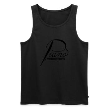 Piano - Männer Premium Bio Tank Top - Schwarz - Vorne - AI Model Male 178 light (178cm)