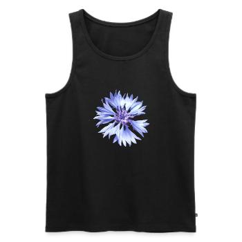 Kornblume blau Blume Sommer - Männer Premium Bio Tank Top - Schwarz - Vorne - Michal (187cm)