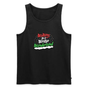 Walking In A Winter Wonderland - Weihnachten Xmas - Männer Premium Bio Tank Top - Schwarz - Vorne - AI Model Male 178 light (178cm)