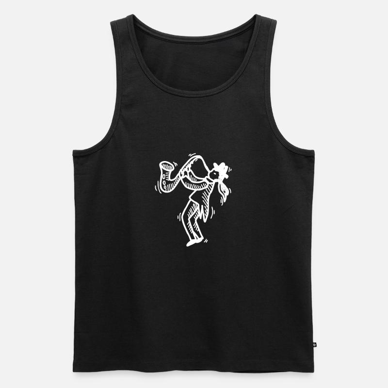Saxophon - Männer Premium Bio Tank Top - Schwarz