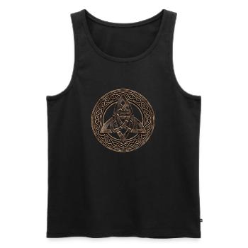 Triquetra Celtic Symbol - Men's Premium Organic Tank Top - black - Front - AI Model Male 178 light (178cm)