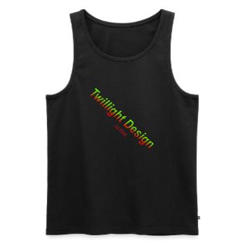Logo Twillight Design - Männer Premium Bio Tank Top - Schwarz - Vorne - Michal (187cm)