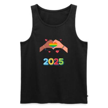 Pride Month - Men's Premium Organic Tank Top - black - Front - AI Model Male 178 light (178cm)