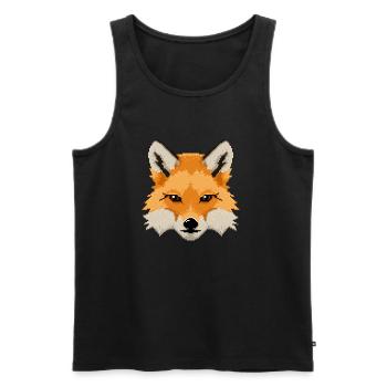 Fuchs - Männer Premium Bio Tank Top - Schwarz - Vorne - Michal (187cm)