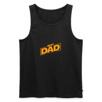 Best Dad In The Galaxy - Vatertag Herrentag Papa - Männer Premium Bio Tank Top - Schwarz - Vorne - AI Model Male 178 light (178cm)