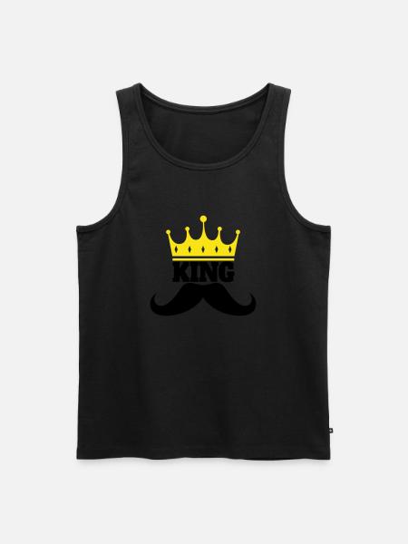King Beard - Männer Premium Bio Tank Top - Schwarz