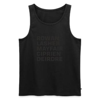 Mayfair Witches Character - Men's Premium Organic Tank Top - black - Front - Michal (187cm)