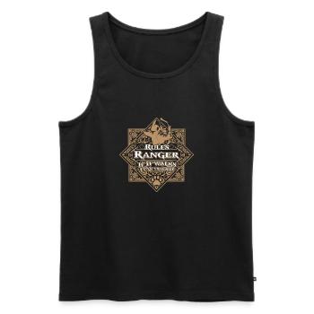Regeln Ranger - Männer Premium Bio Tank Top - Schwarz - Vorne - AI Model Male 178 light (178cm)