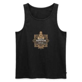 Rules Artificer RPG emblem Class - Débardeur bio Premium Homme - noir - Devant - AI Model Male 178 light (178cm)