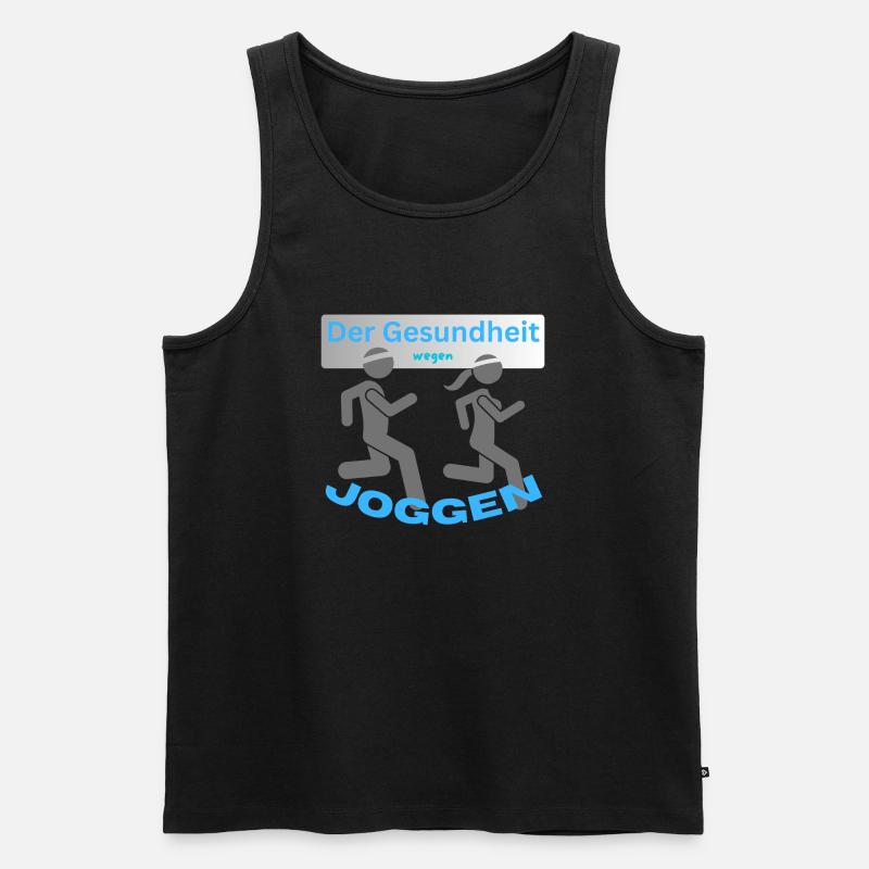 Joggen - Männer Premium Bio Tank Top - Schwarz