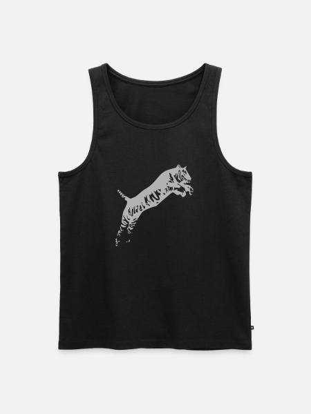 Tiger - Männer Premium Bio Tank Top - Schwarz