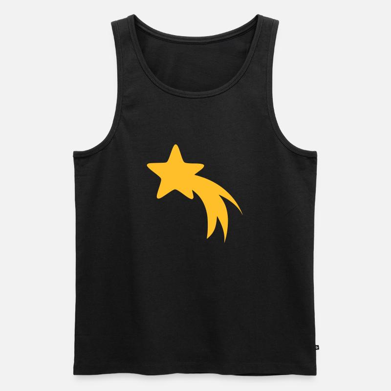 STERNSCHNUPPE - Männer Premium Bio Tank Top - Schwarz