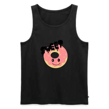 sweet donut - Débardeur bio Premium Homme - noir - Devant - Michal (187cm)
