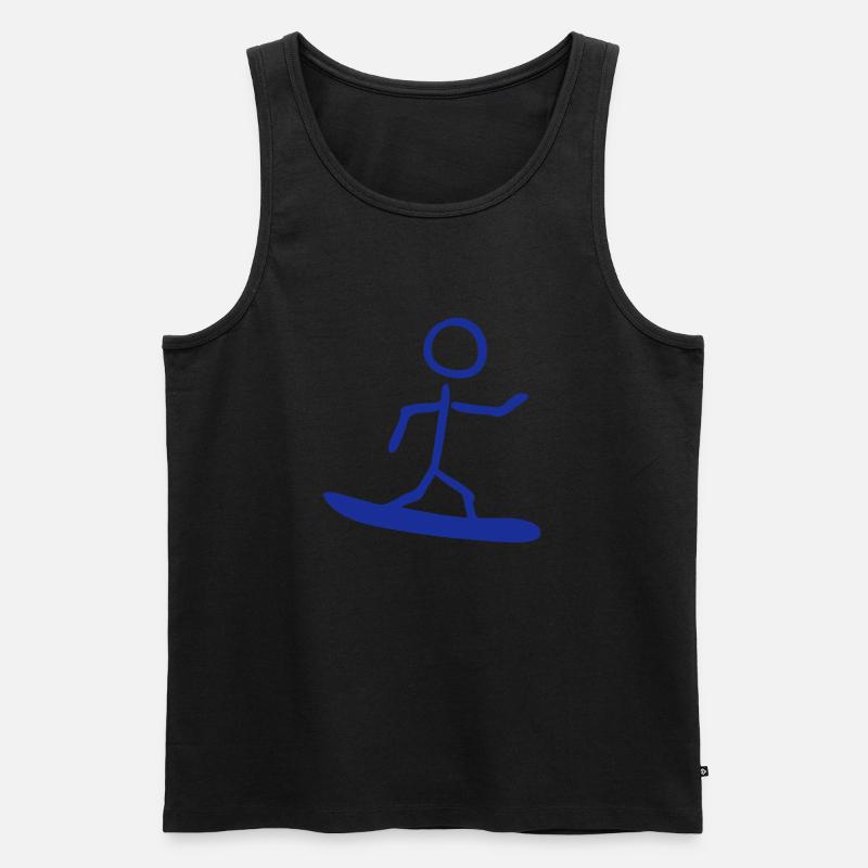 surffer surf surfer surf - Débardeur bio Premium Homme - noir