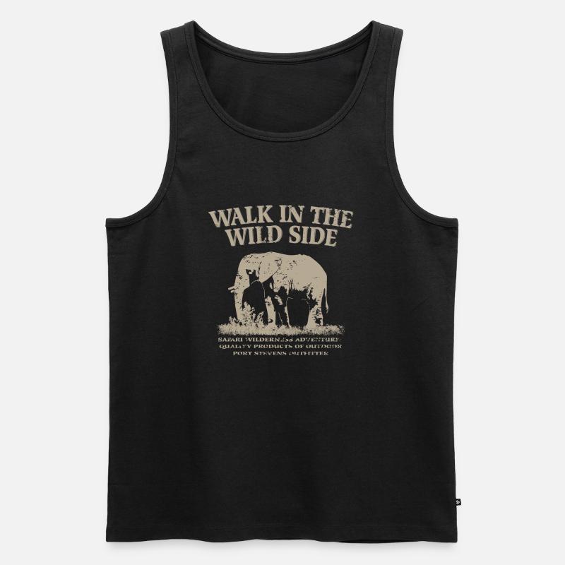 Elefant - Männer Premium Bio Tank Top - Schwarz