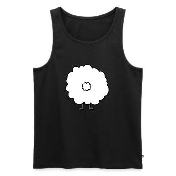 Schaf von hinten - Männer Premium Bio Tank Top - Schwarz - Vorne - AI Model Male 178 light (178cm)