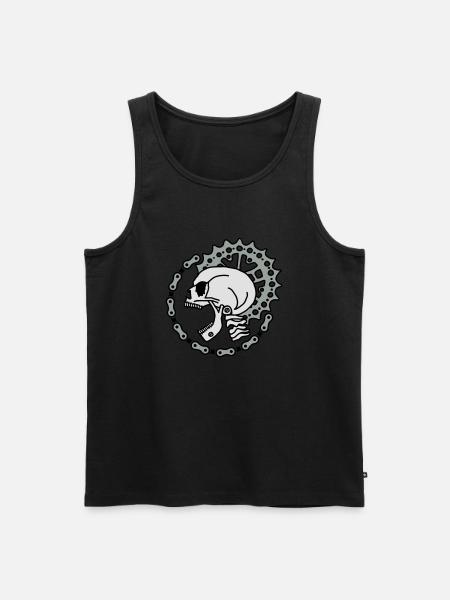 Skull Chain Punk-3c - Männer Premium Bio Tank Top - Schwarz