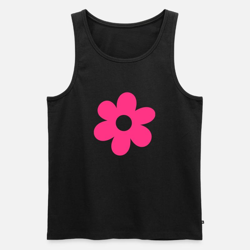 Blumen - Männer Premium Bio Tank Top - Schwarz