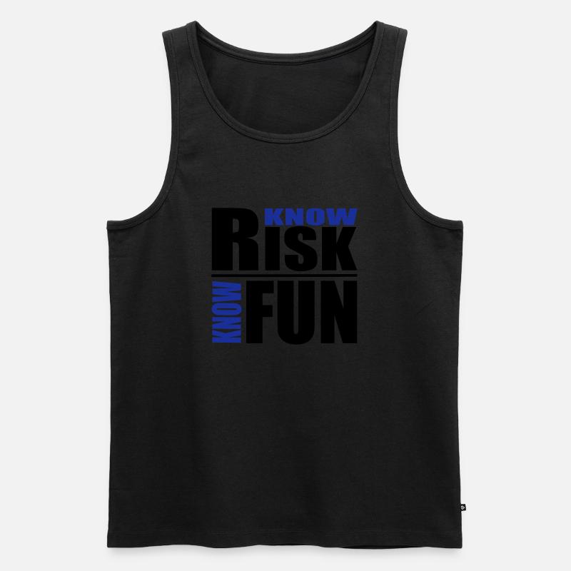 know risk - know fun - Männer Premium Bio Tank Top - Schwarz