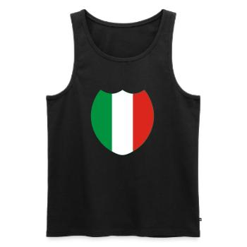 Italien / Italien (V) - Männer Premium Bio Tank Top - Schwarz - Vorne - AI Model Male 178 light (178cm)
