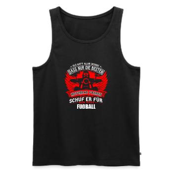 Motorrad fahren Chopper Fußball - Männer Premium Bio Tank Top - Schwarz - Vorne - Michal (187cm)