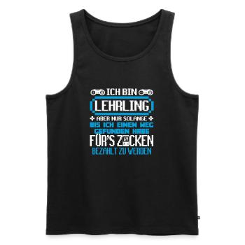 LEHRLING - Gamer - Männer Premium Bio Tank Top - Schwarz - Vorne - Michal (187cm)