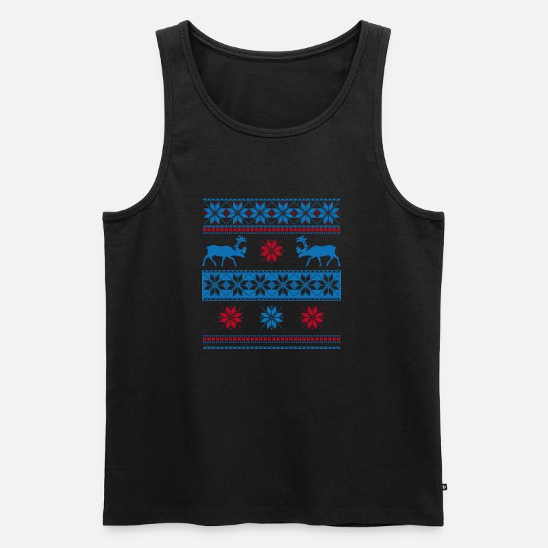 Norweger Pullover - Männer Premium Bio Tank Top - Schwarz