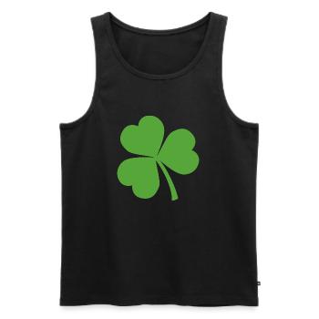 Kleeblatt - Männer Premium Bio Tank Top - Schwarz - Vorne - Michal (187cm)