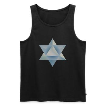 Merkaba - Männer Premium Bio Tank Top - Schwarz - Vorne - Michal (187cm)