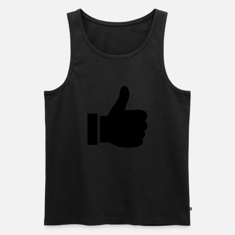 hand like - Männer Premium Bio Tank Top - Schwarz